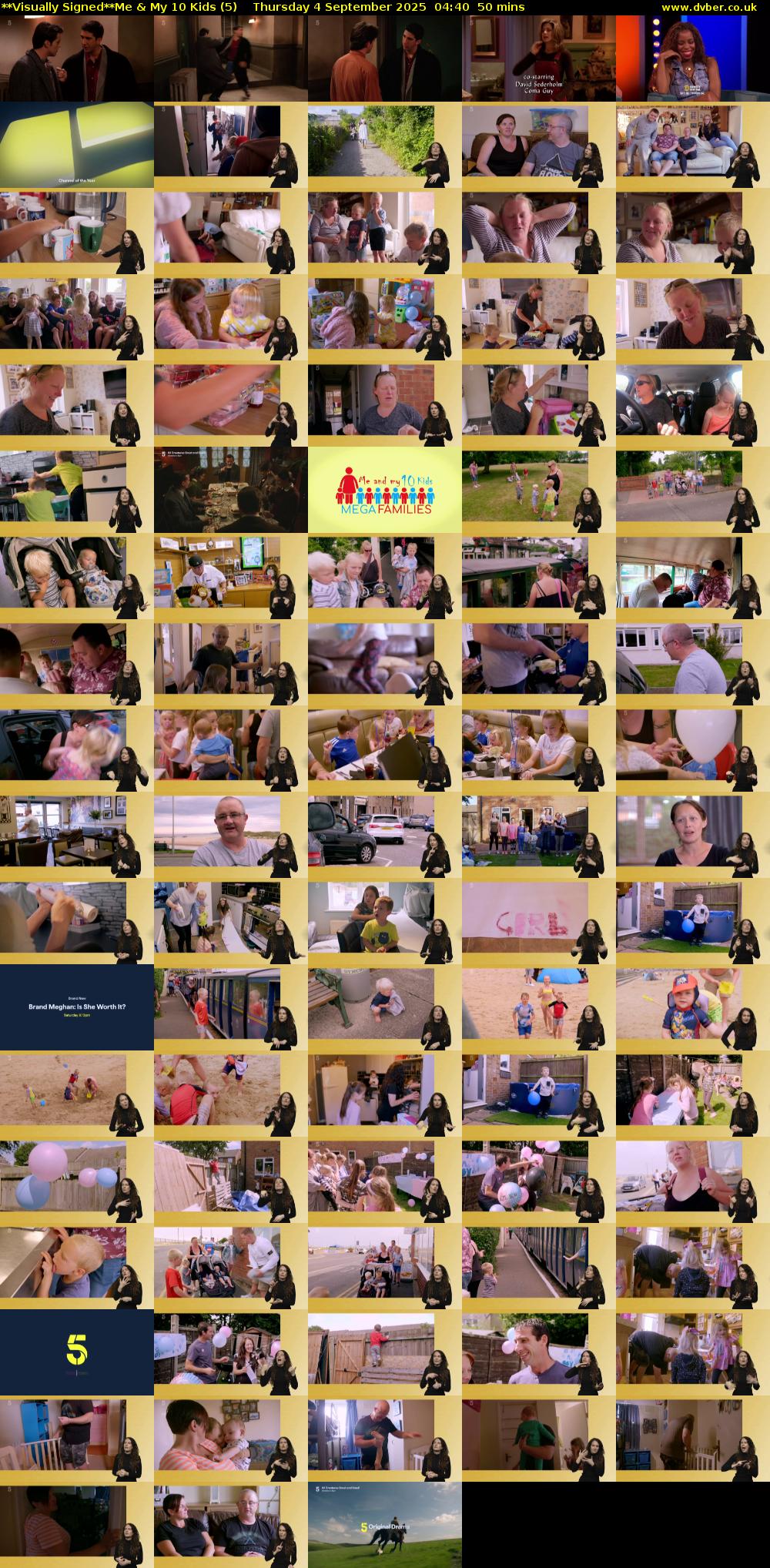 **Visually Signed**Me & My 10 Kids (5) Thursday 4 September 2025 04:40 - 05:30