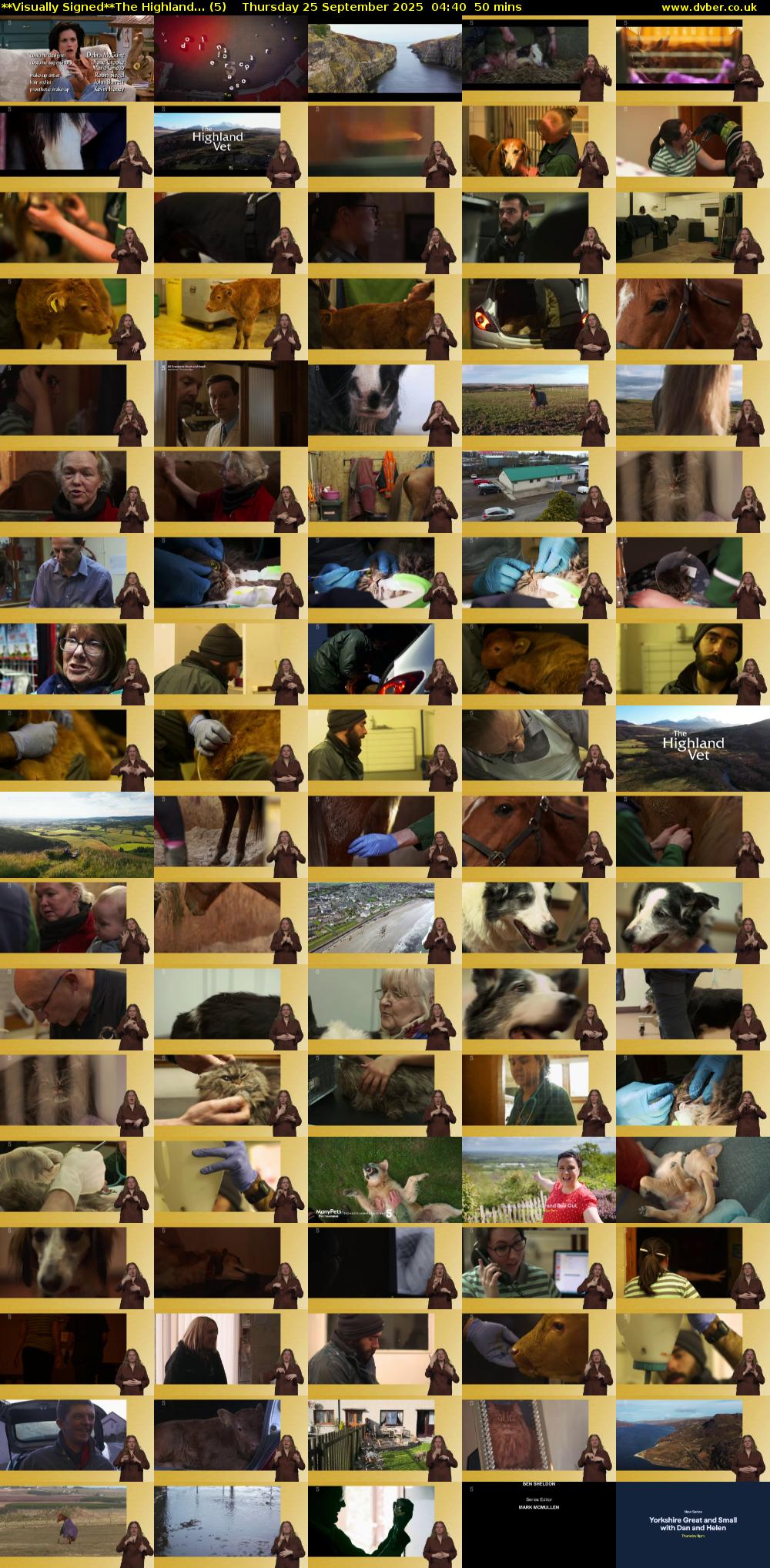 **Visually Signed**The Highland... (5) Thursday 25 September 2025 04:40 - 05:30