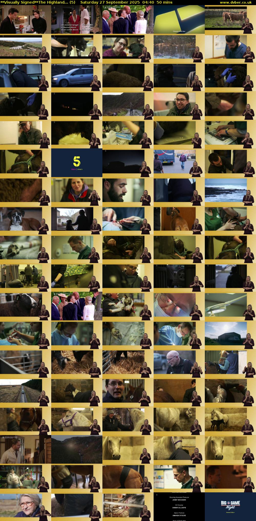**Visually Signed**The Highland... (5) Saturday 27 September 2025 04:40 - 05:30
