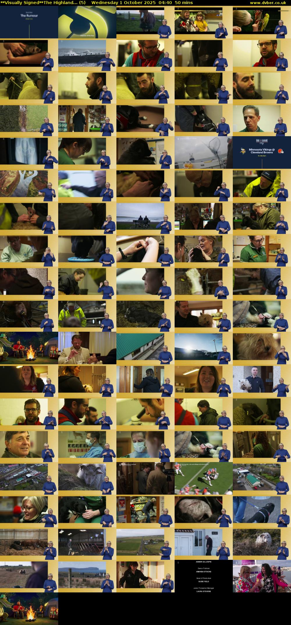 **Visually Signed**The Highland... (5) Wednesday 1 October 2025 04:40 - 05:30