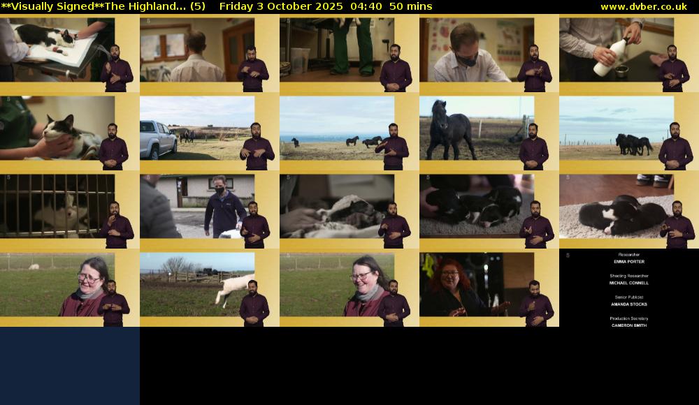 **Visually Signed**The Highland... (5) Friday 3 October 2025 04:40 - 05:30