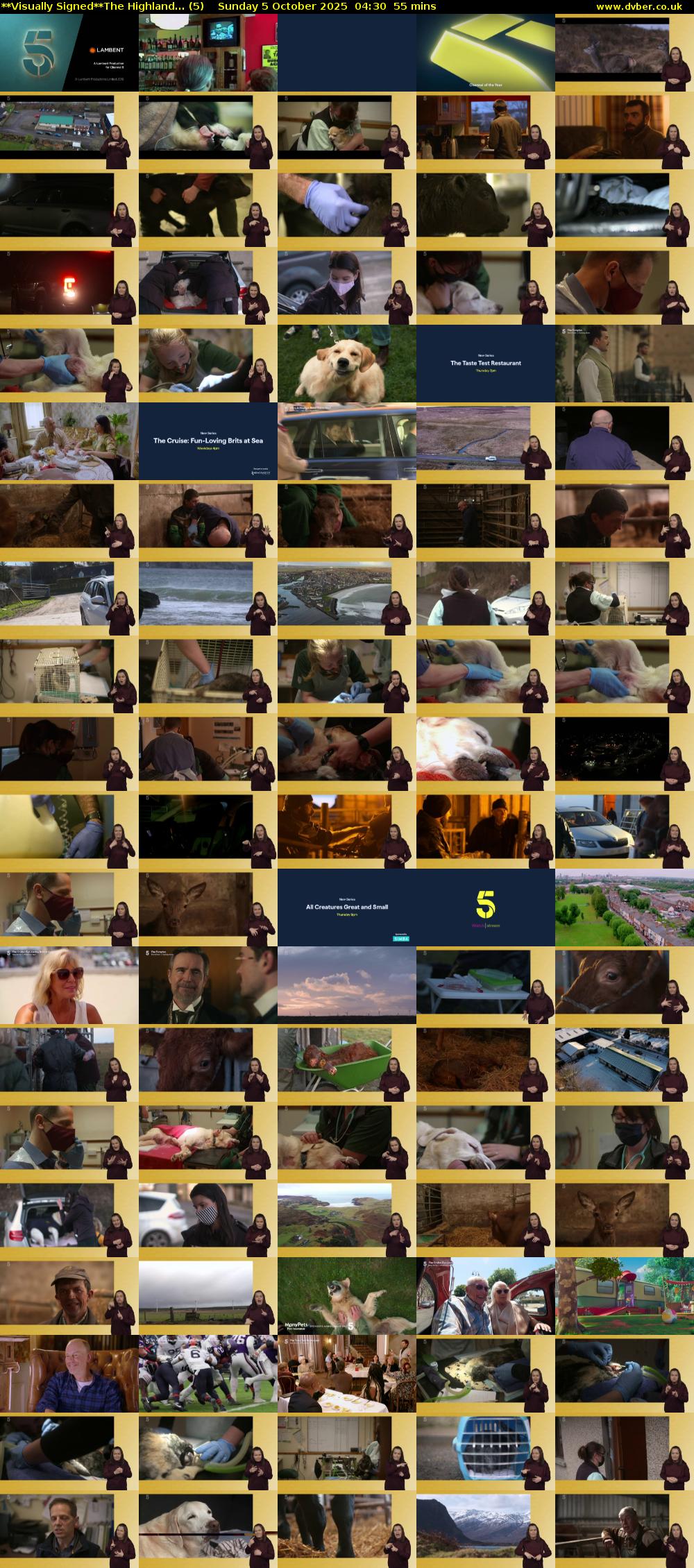 **Visually Signed**The Highland... (5) Sunday 5 October 2025 04:30 - 05:25