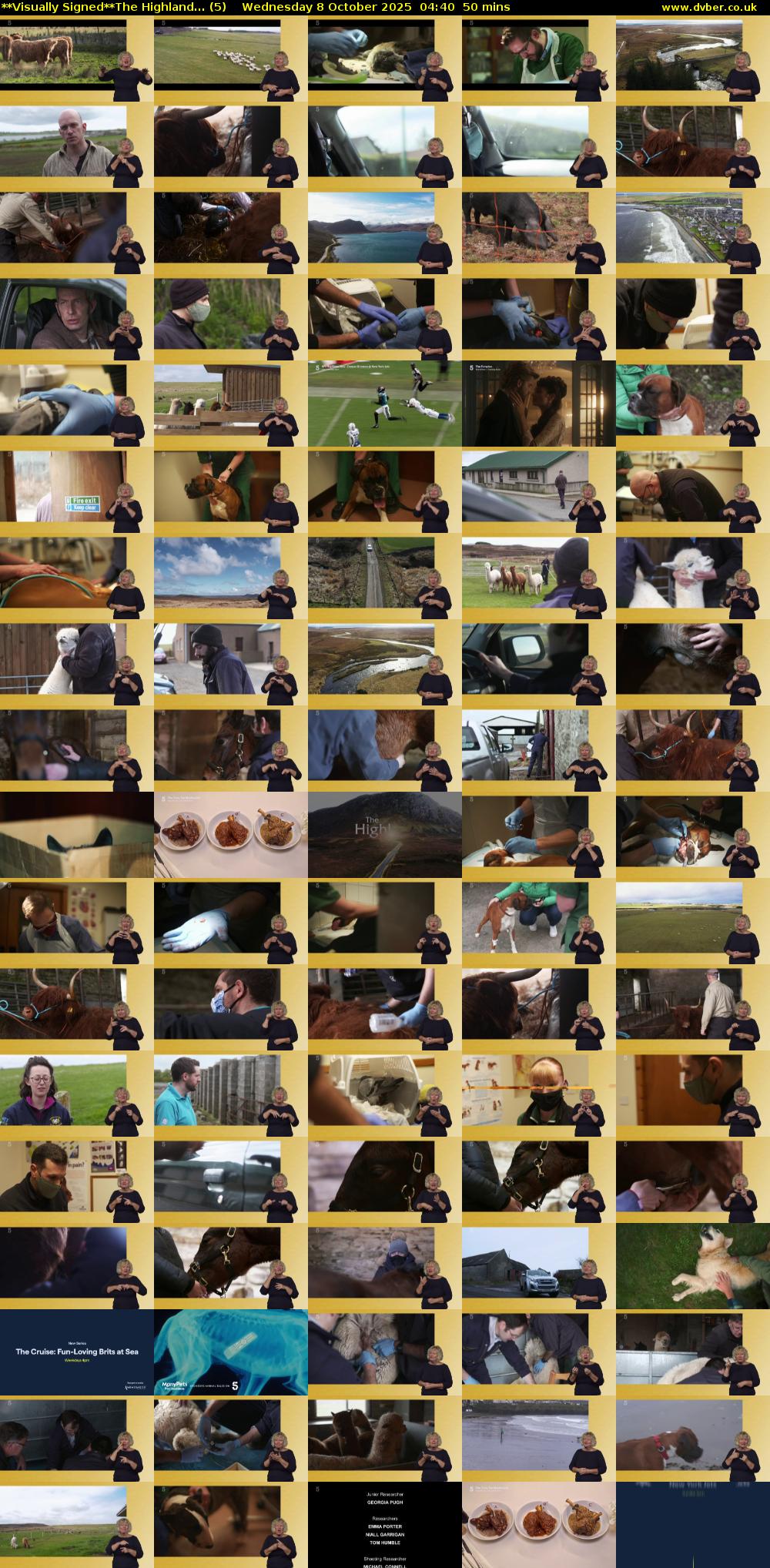 **Visually Signed**The Highland... (5) Wednesday 8 October 2025 04:40 - 05:30