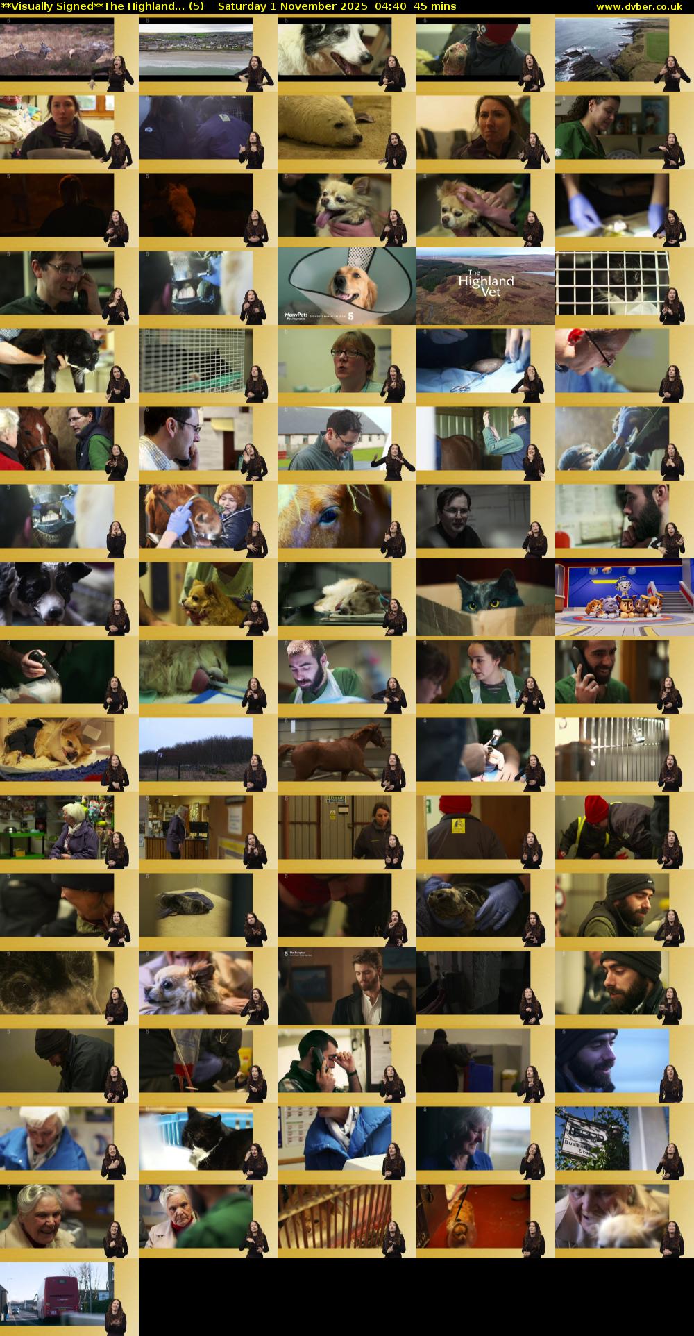 **Visually Signed**The Highland... (5) Saturday 1 November 2025 04:40 - 05:25