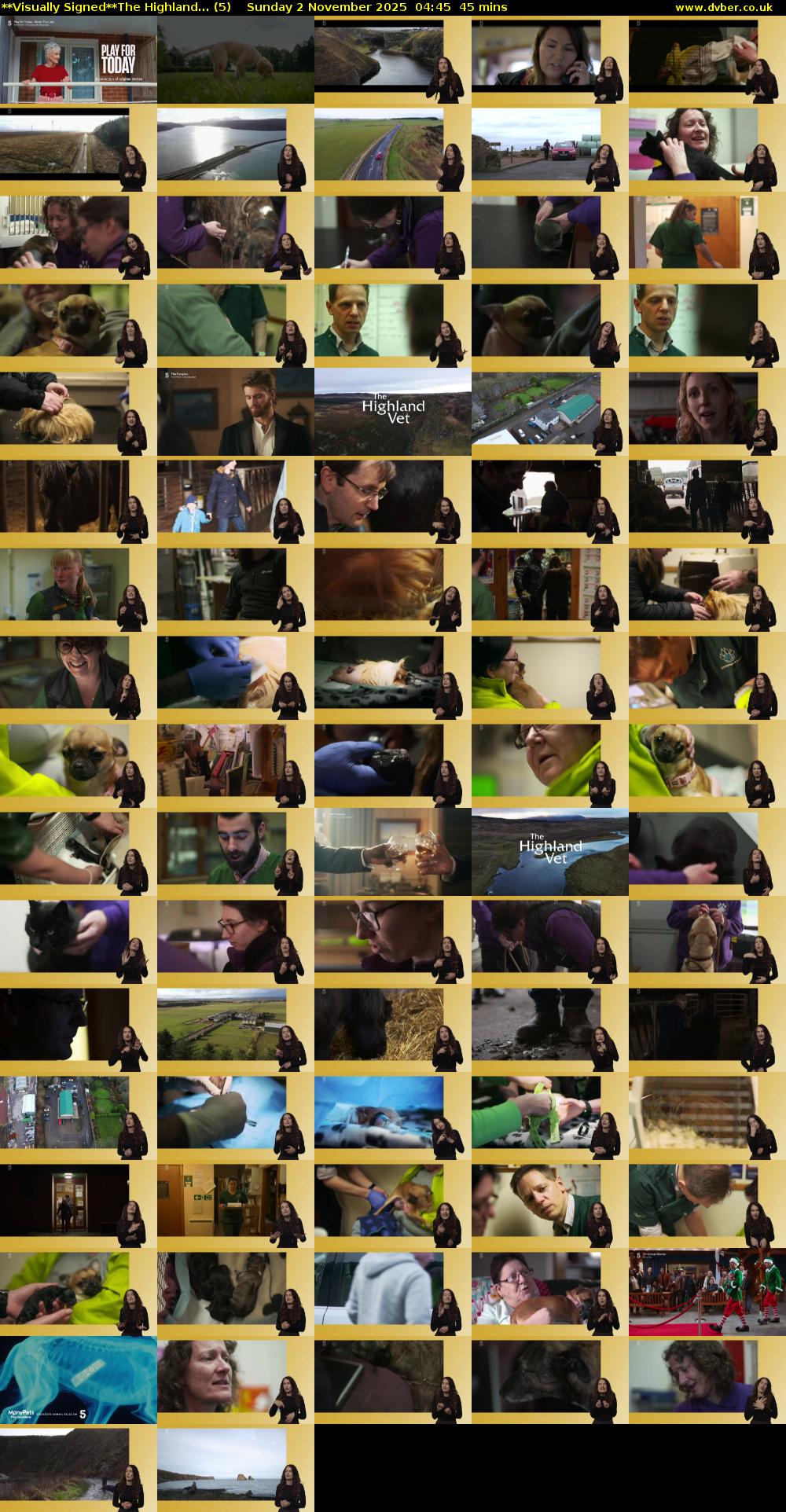 **Visually Signed**The Highland... (5) Sunday 2 November 2025 04:45 - 05:30