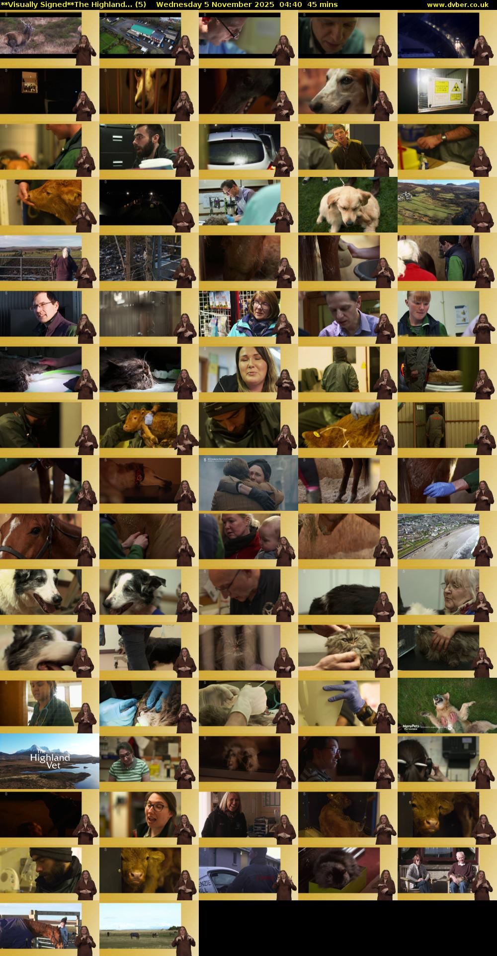 **Visually Signed**The Highland... (5) Wednesday 5 November 2025 04:40 - 05:25