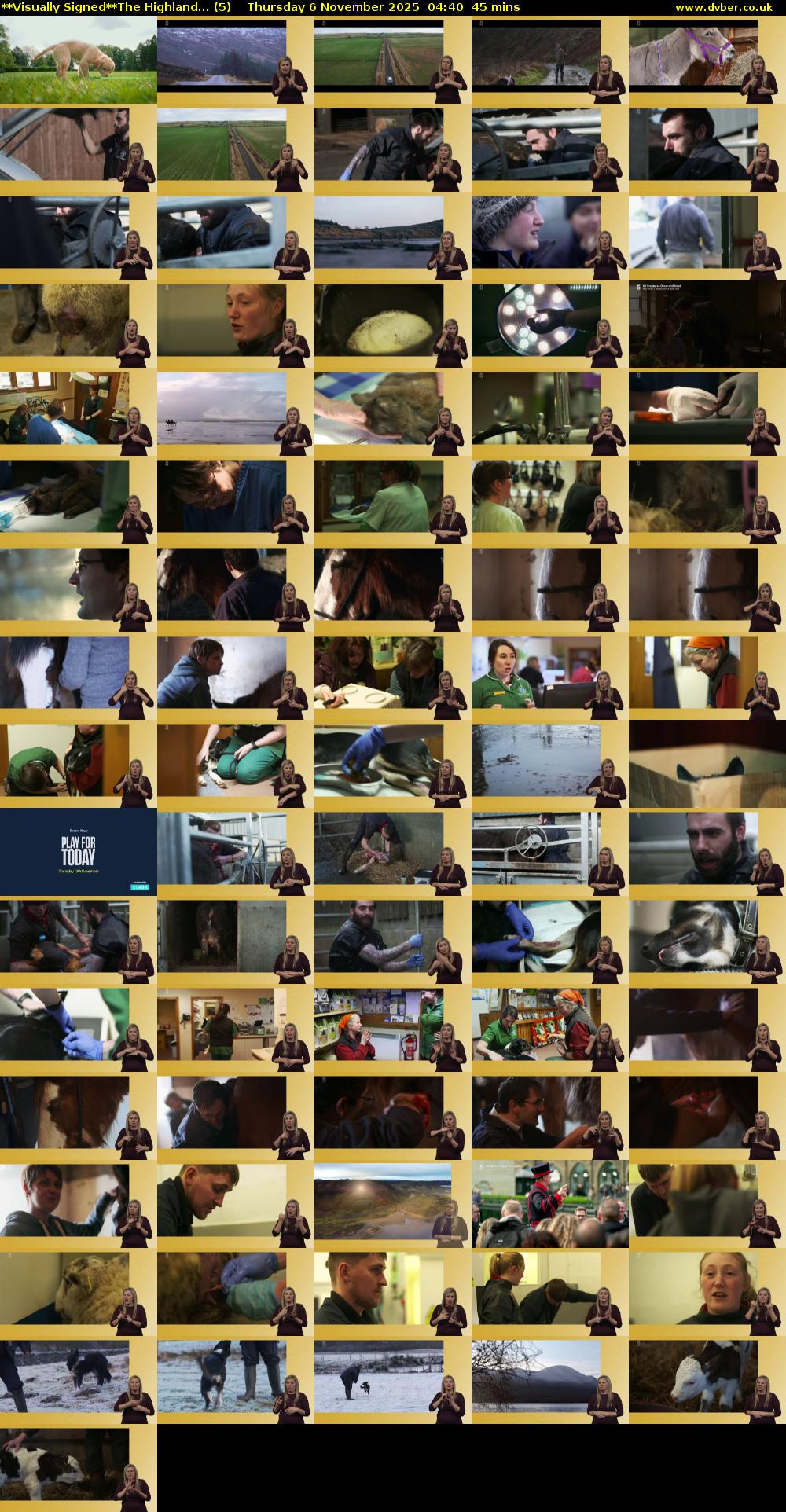 **Visually Signed**The Highland... (5) Thursday 6 November 2025 04:40 - 05:25