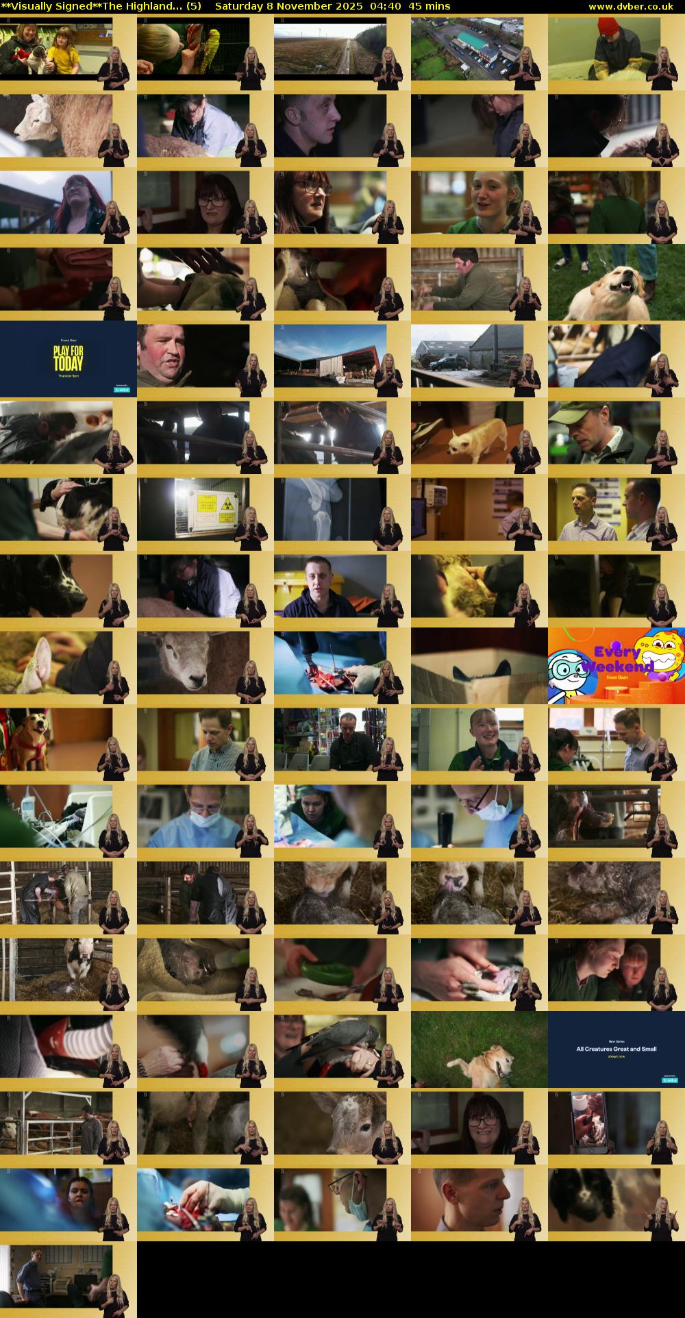 **Visually Signed**The Highland... (5) Saturday 8 November 2025 04:40 - 05:25