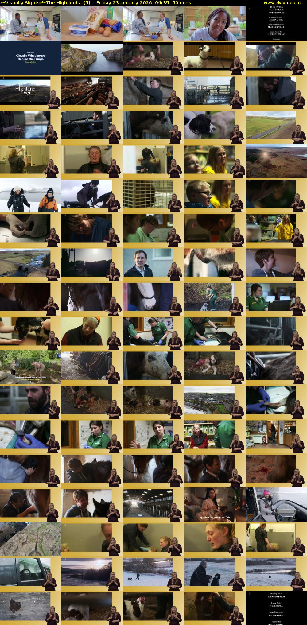 **Visually Signed**The Highland... (5) Friday 23 January 2026 04:35 - 05:25