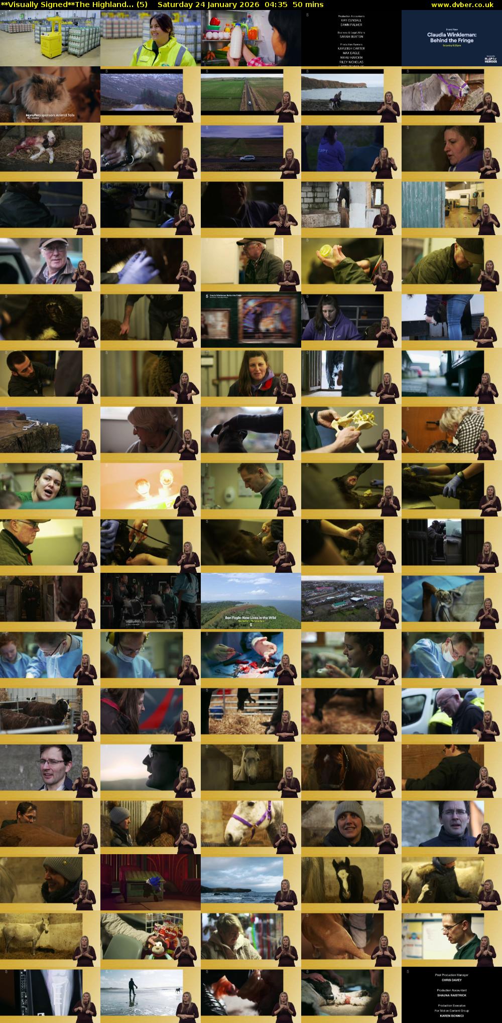 **Visually Signed**The Highland... (5) Saturday 24 January 2026 04:35 - 05:25
