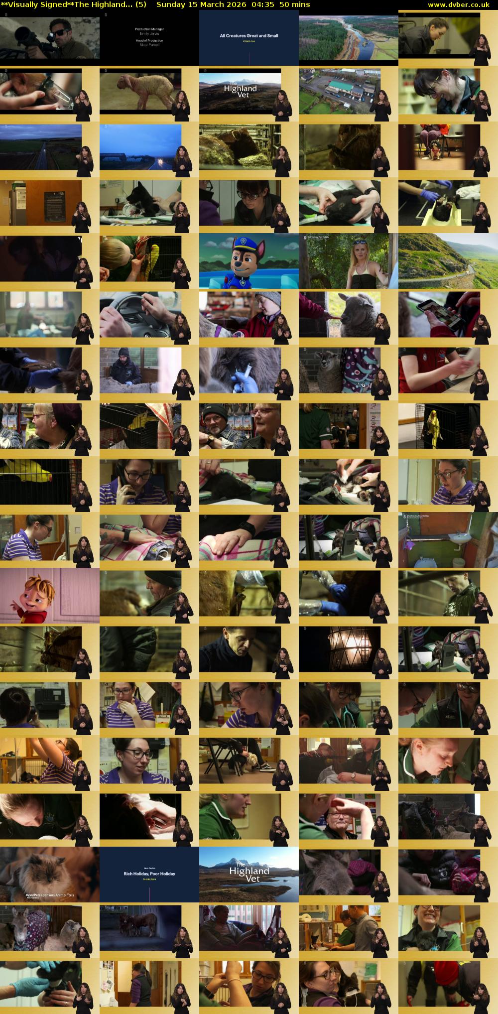 **Visually Signed**The Highland... (5) Sunday 15 March 2026 04:35 - 05:25