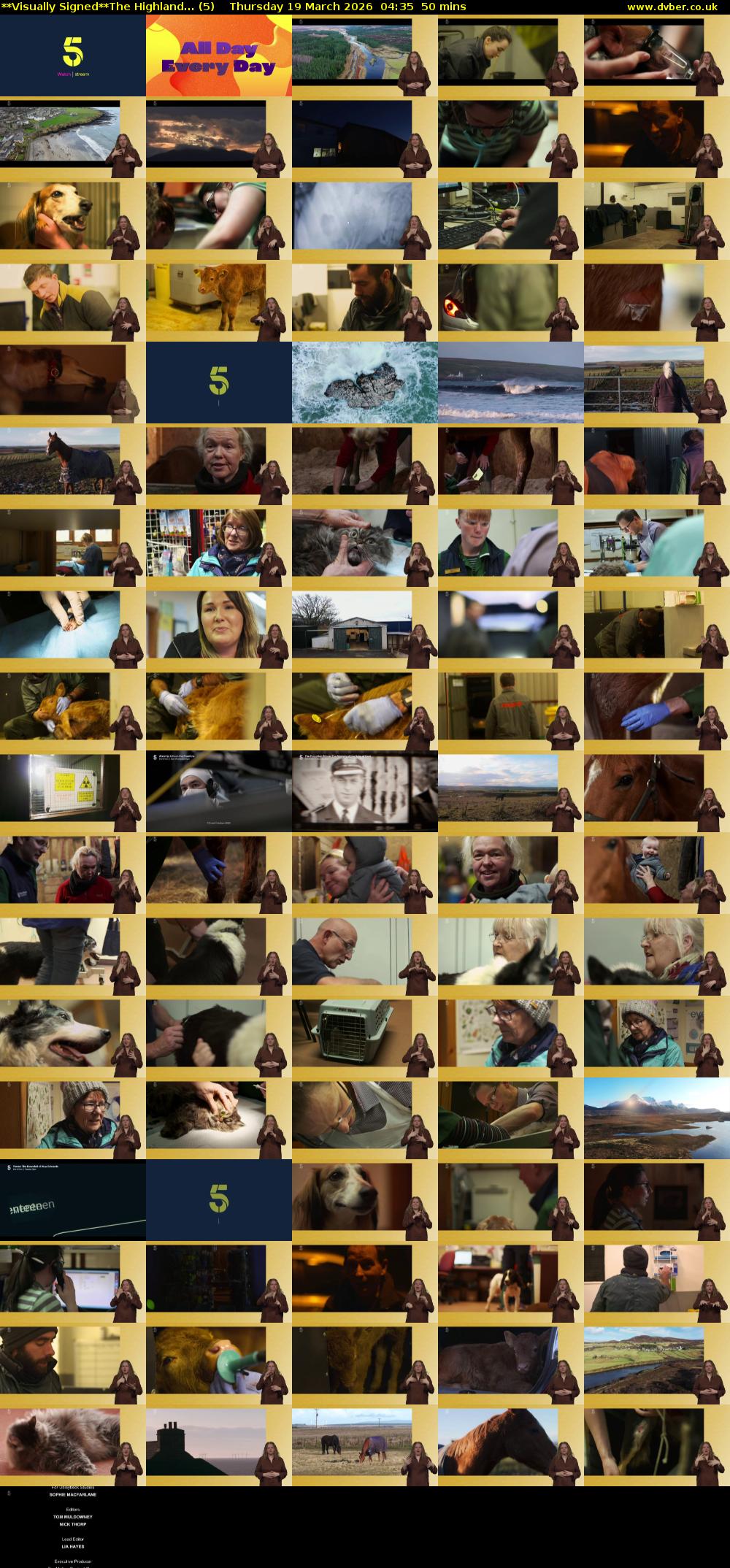 **Visually Signed**The Highland... (5) Thursday 19 March 2026 04:35 - 05:25