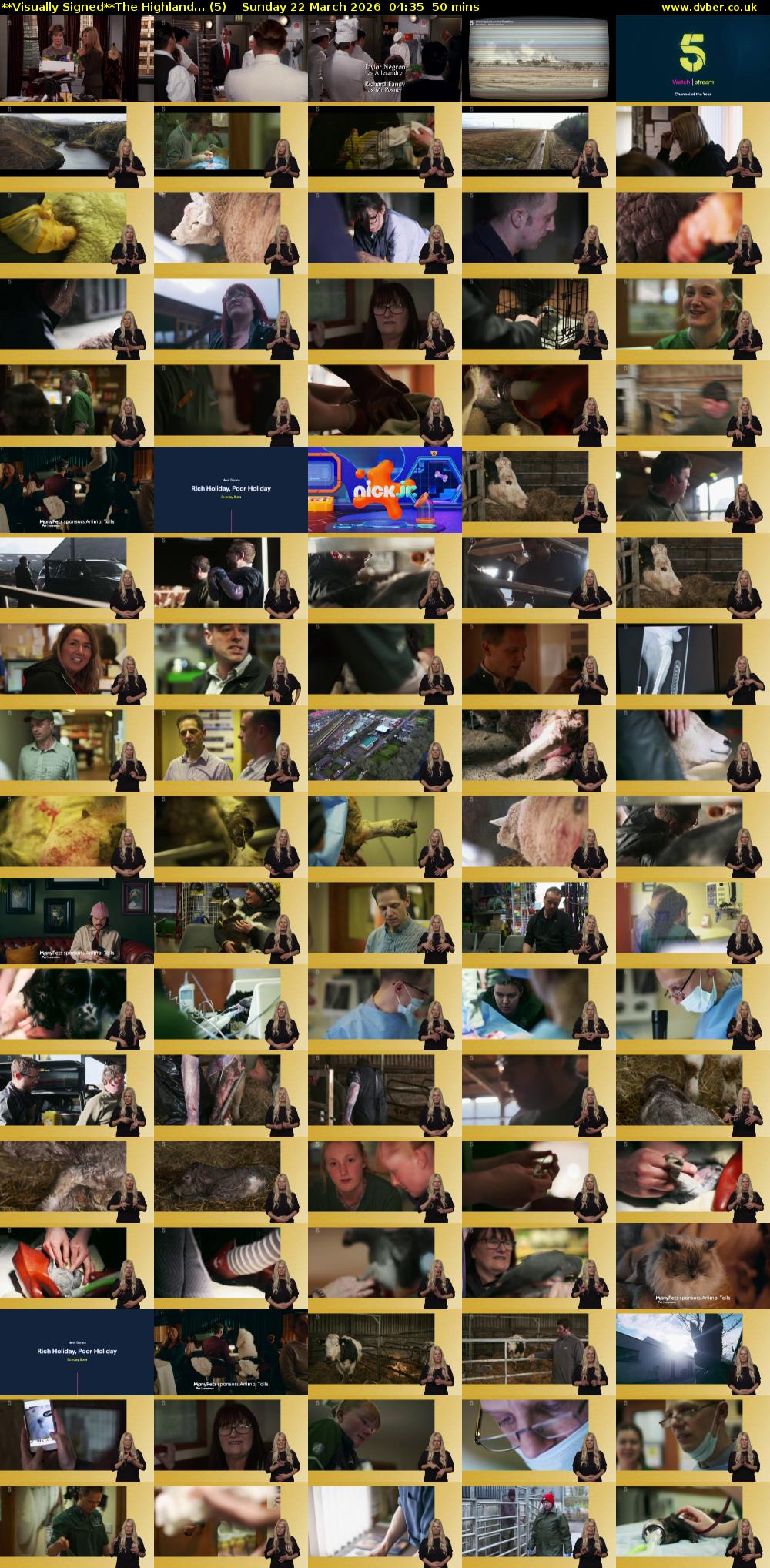 **Visually Signed**The Highland... (5) Sunday 22 March 2026 04:35 - 05:25