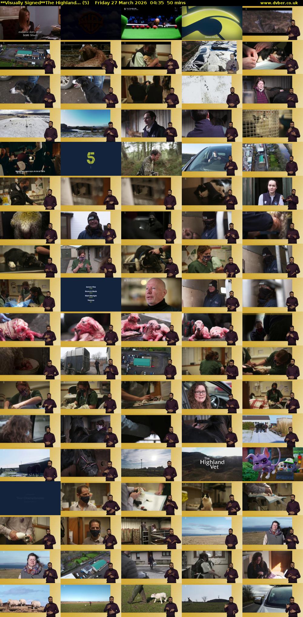 **Visually Signed**The Highland... (5) Friday 27 March 2026 04:35 - 05:25