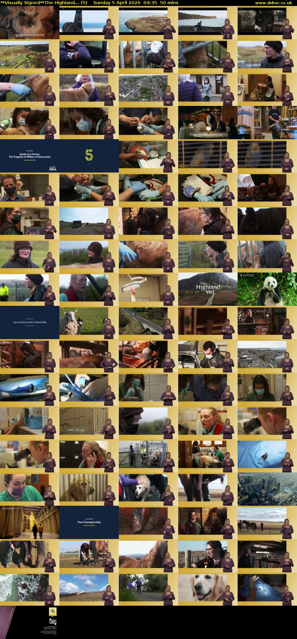**Visually Signed**The Highland... (5) Sunday 5 April 2026 04:35 - 05:25