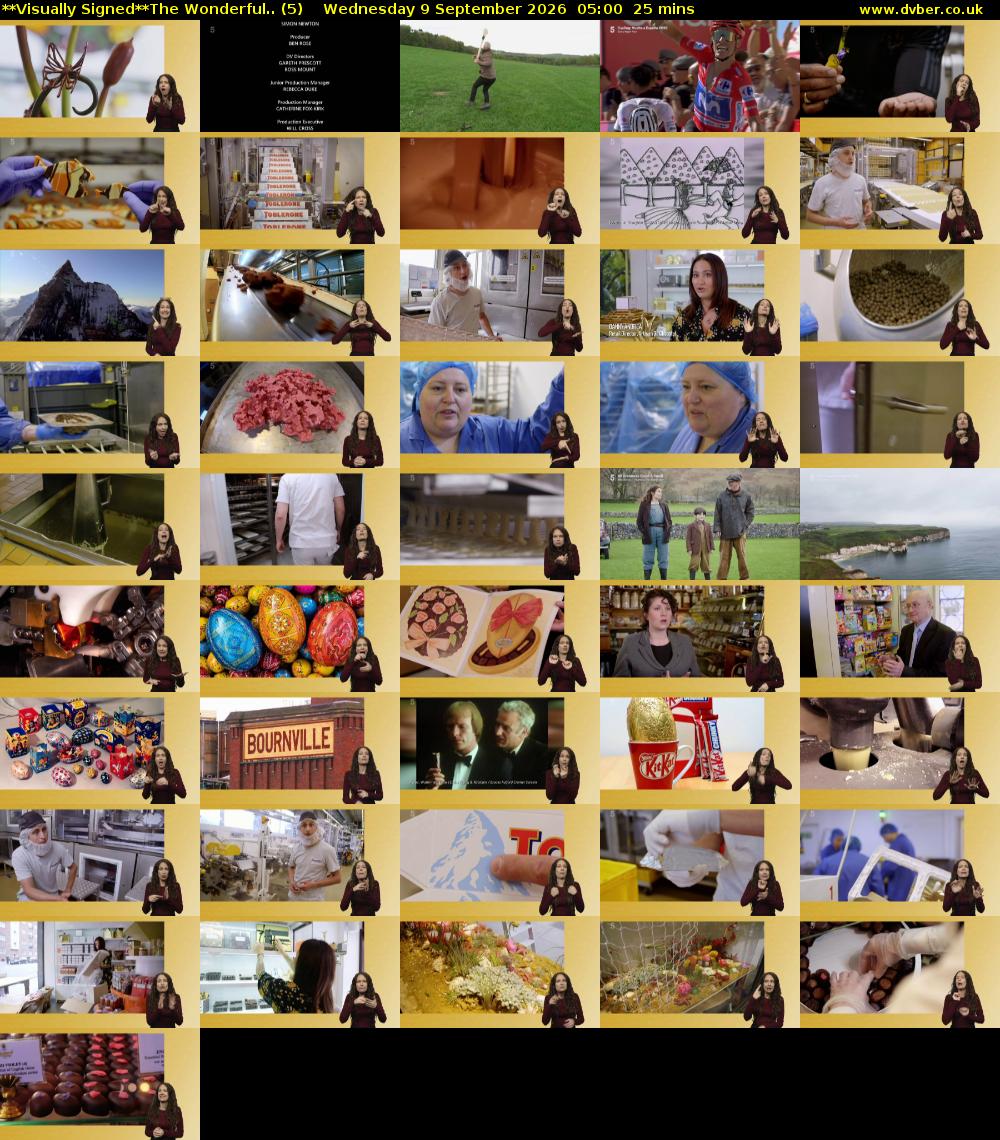 **Visually Signed**The Wonderful.. (5) Wednesday 9 September 2026 05:00 - 05:25