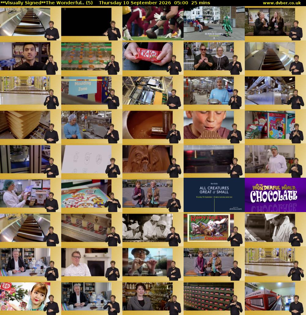 **Visually Signed**The Wonderful.. (5) Thursday 10 September 2026 05:00 - 05:25