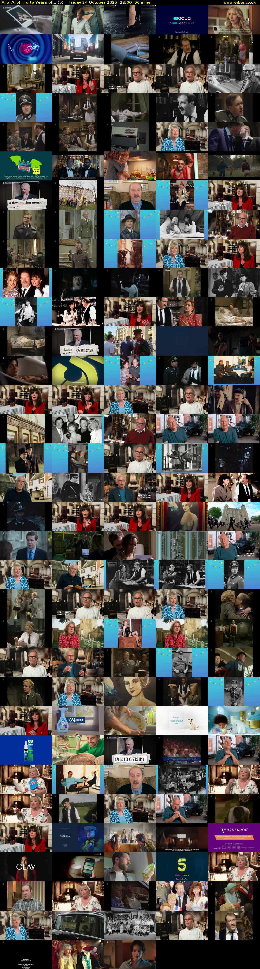 'Allo 'Allo!: Forty Years of... (5) Friday 24 October 2025 22:00 - 23:30
