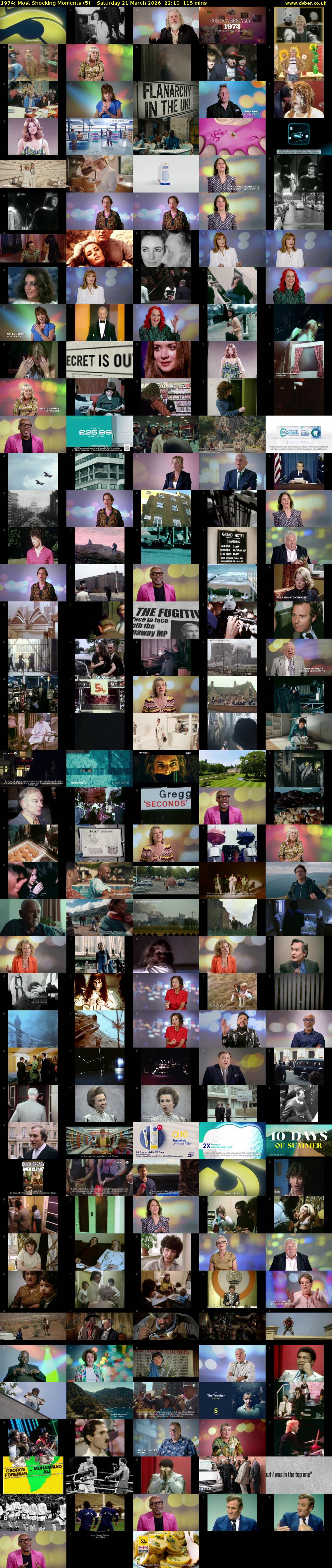 1974: Most Shocking Moments (5) Saturday 21 March 2026 22:10 - 00:05