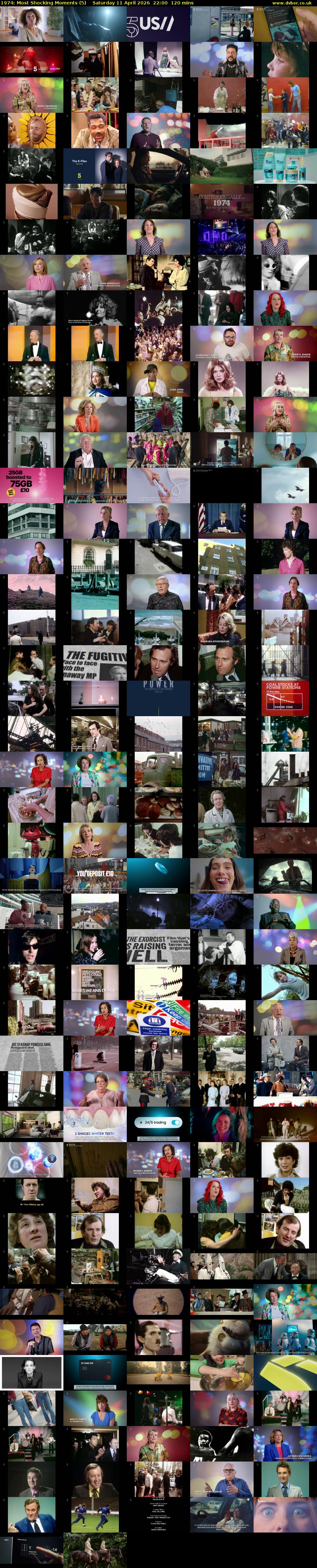 1974: Most Shocking Moments (5) Saturday 11 April 2026 22:00 - 00:00