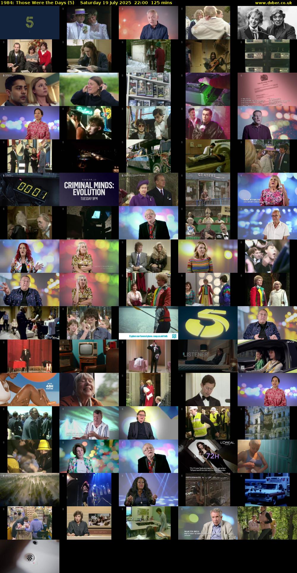 1984: Those Were the Days (5) Saturday 19 July 2025 22:00 - 00:05