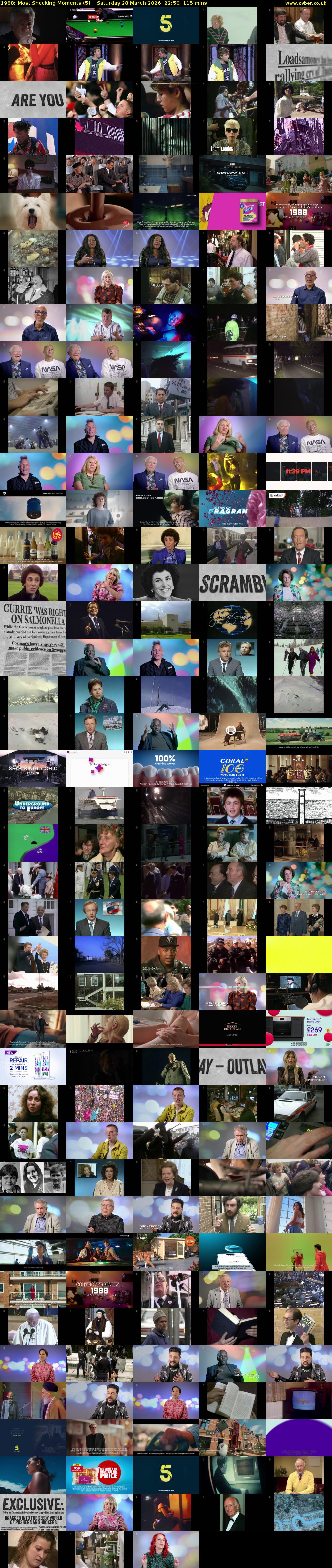 1988: Most Shocking Moments (5) Saturday 28 March 2026 22:50 - 00:45