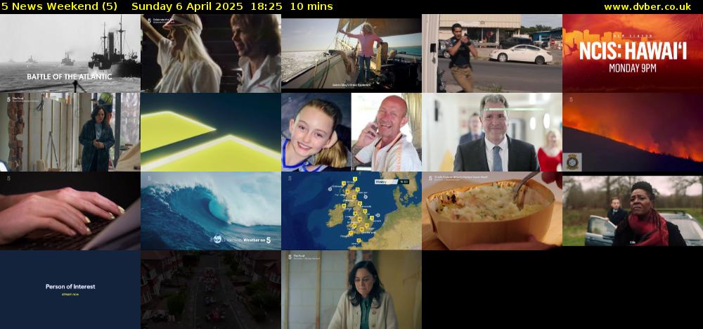 5 News Weekend (5) Sunday 6 April 2025 18:25 - 18:35