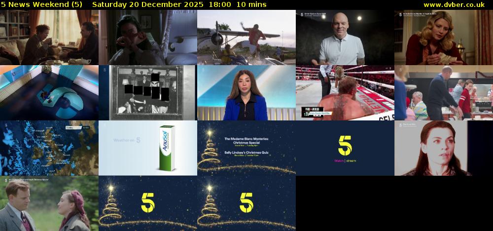 5 News Weekend (5) Saturday 20 December 2025 18:00 - 18:10