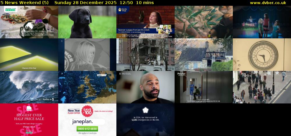 5 News Weekend (5) Sunday 28 December 2025 12:50 - 13:00