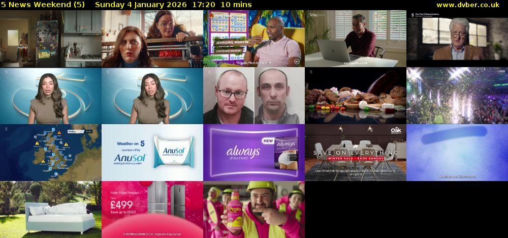 5 News Weekend (5) Sunday 4 January 2026 17:20 - 17:30