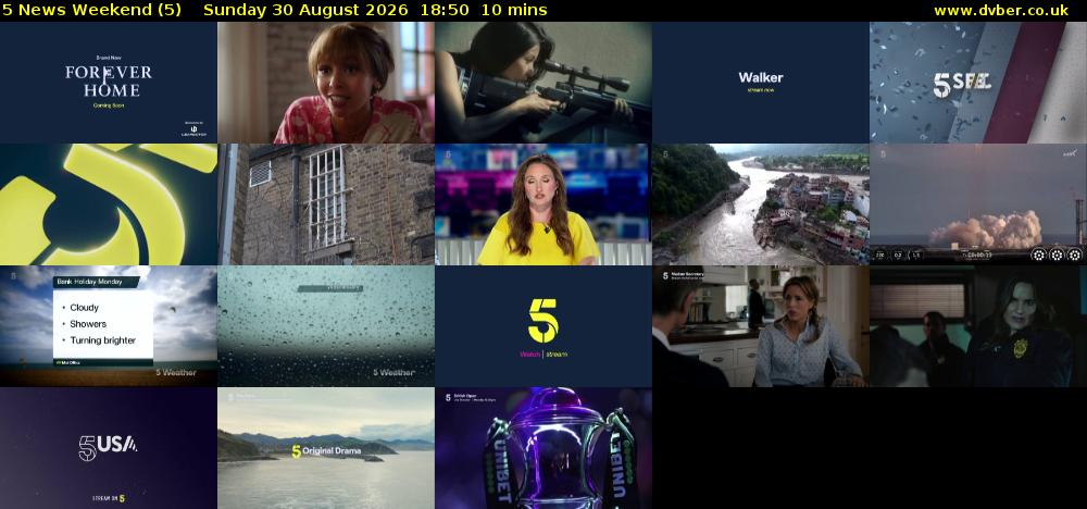 5 News Weekend (5) Sunday 30 August 2026 18:50 - 19:00
