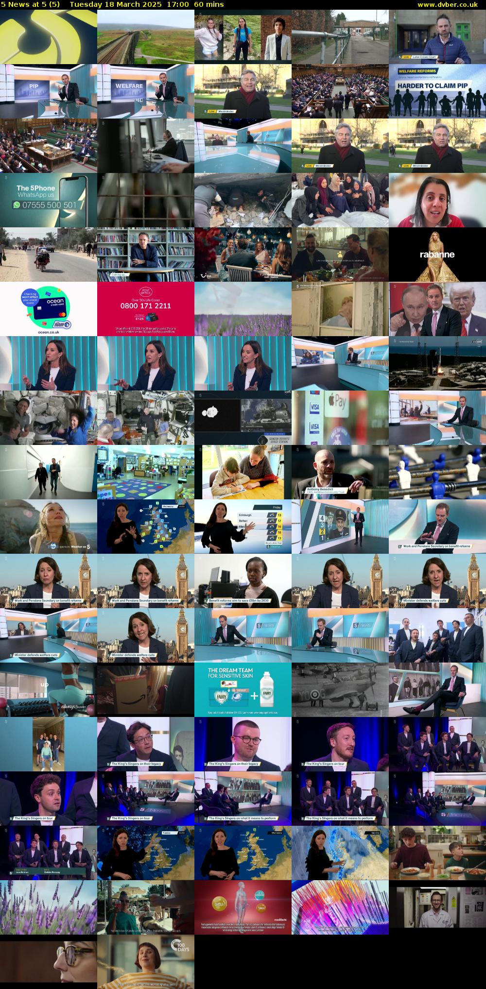 5 News at 5 (5) Tuesday 18 March 2025 17:00 - 18:00