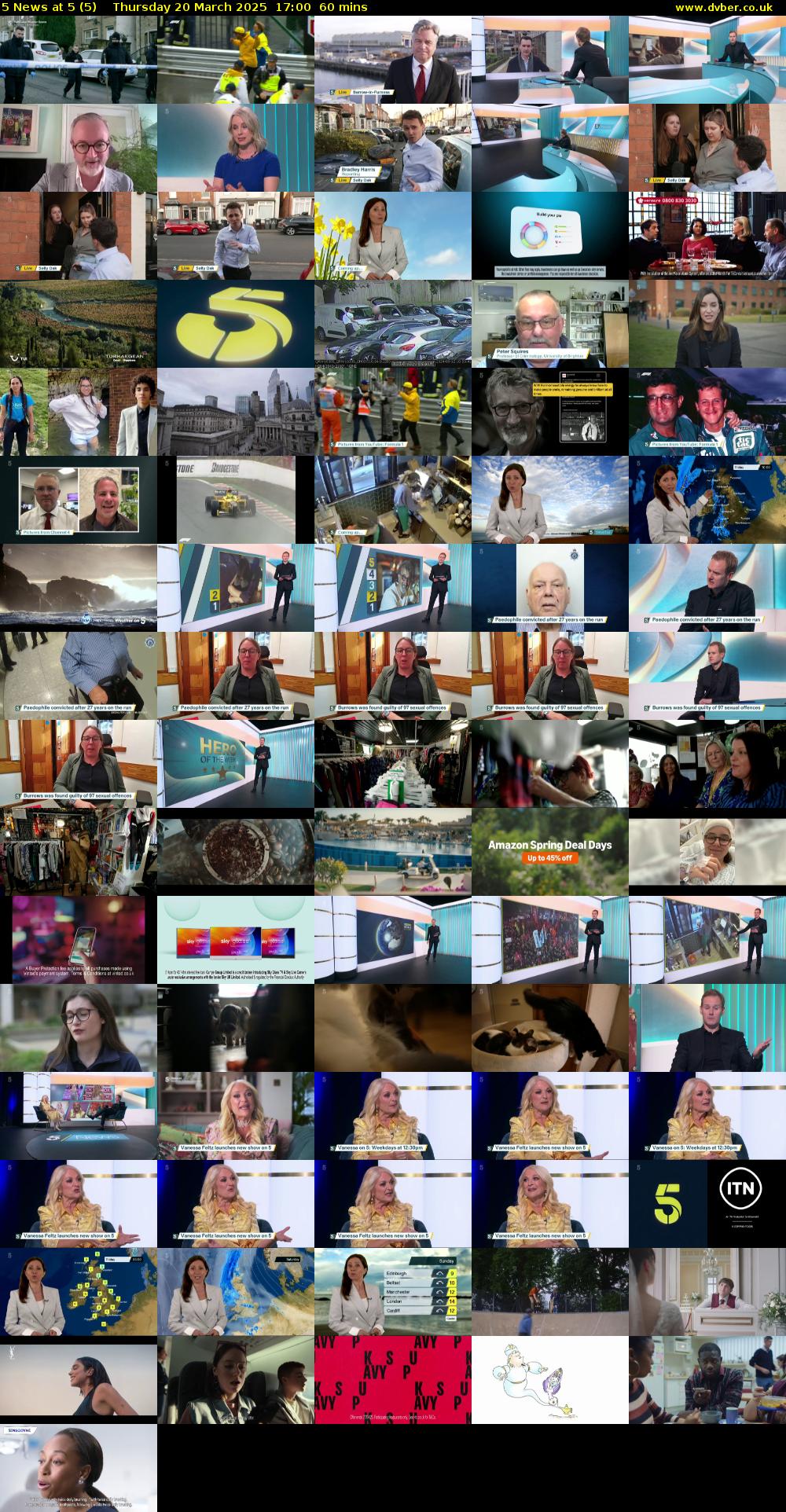 5 News at 5 (5) Thursday 20 March 2025 17:00 - 18:00