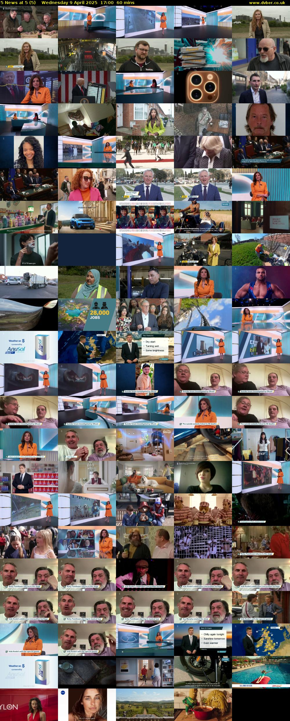 5 News at 5 (5) Wednesday 9 April 2025 17:00 - 18:00