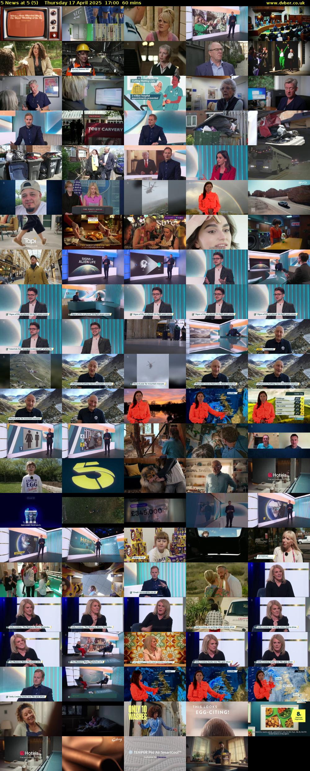5 News at 5 (5) Thursday 17 April 2025 17:00 - 18:00