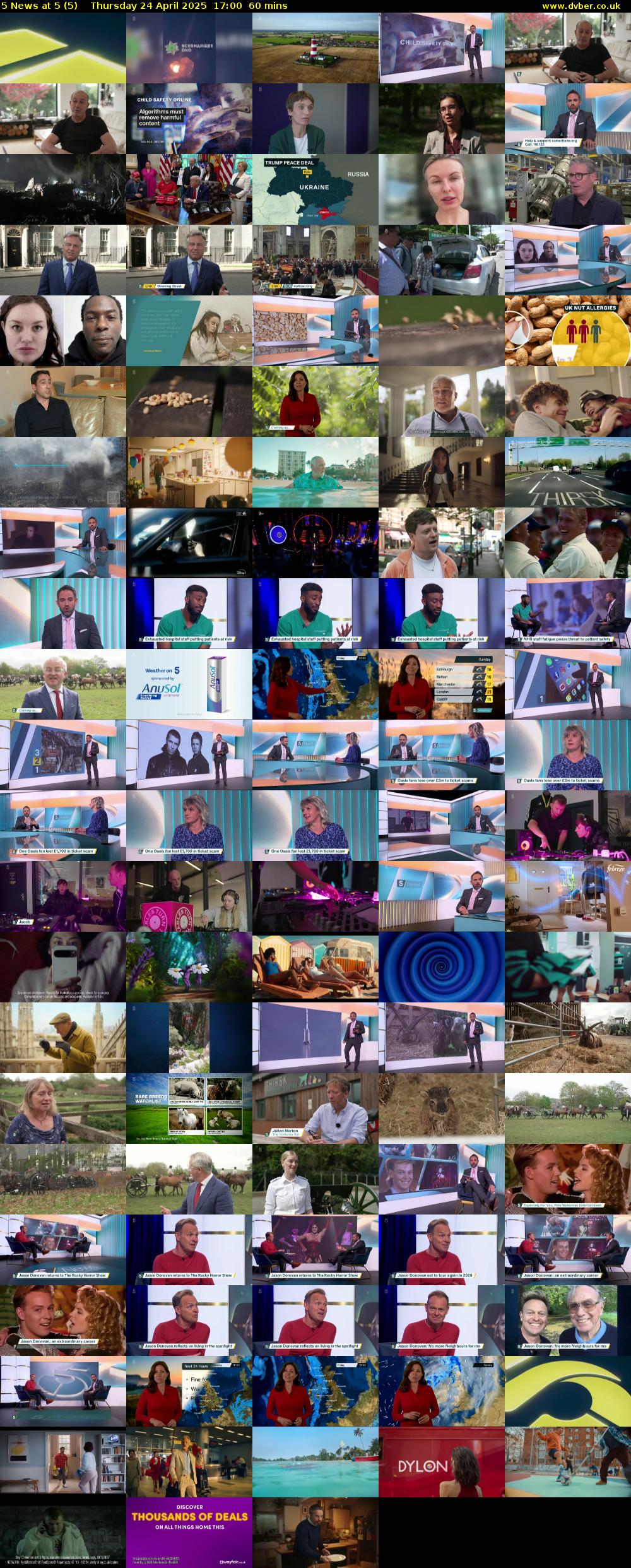 5 News at 5 (5) Thursday 24 April 2025 17:00 - 18:00