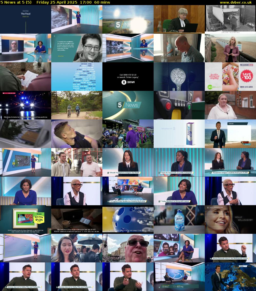 5 News at 5 (5) Friday 25 April 2025 17:00 - 18:00