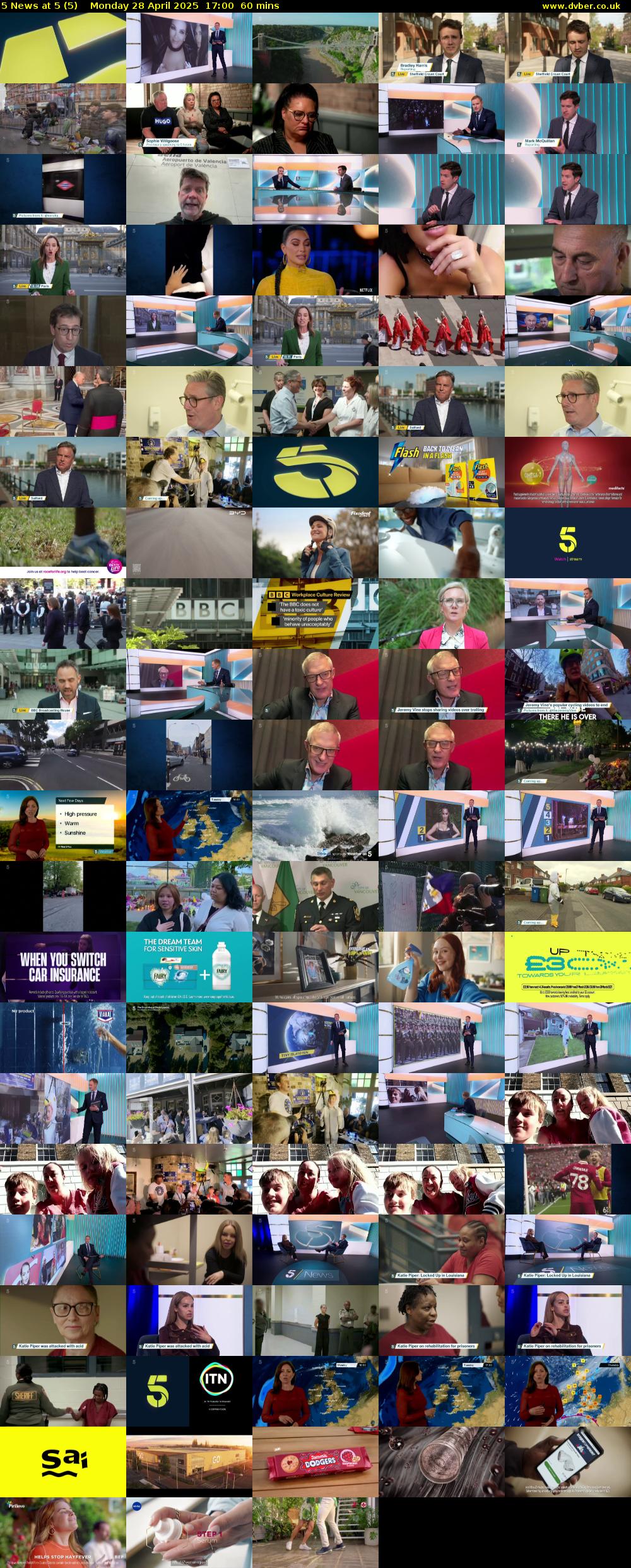 5 News at 5 (5) Monday 28 April 2025 17:00 - 18:00