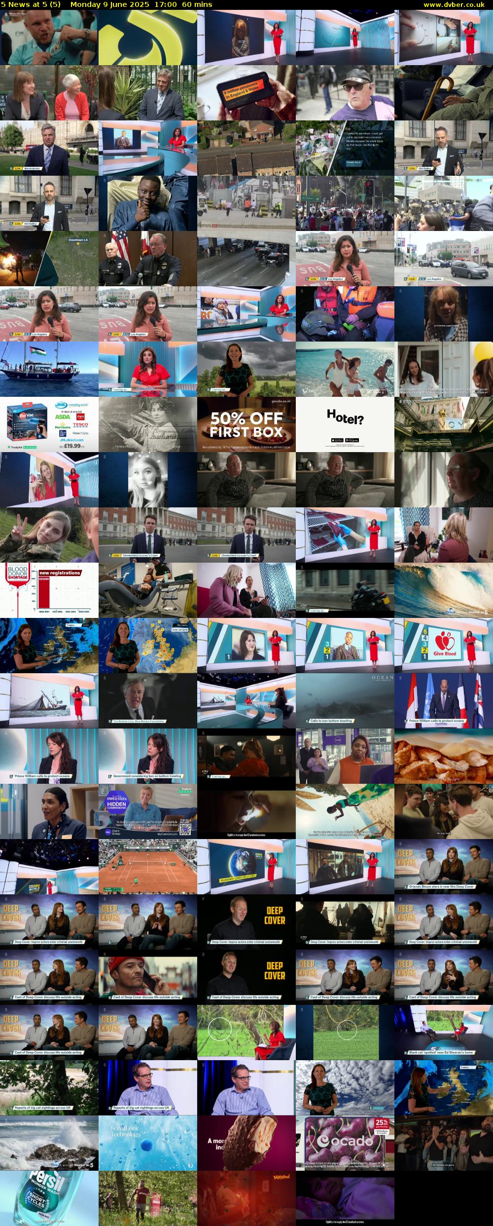5 News at 5 (5) Monday 9 June 2025 17:00 - 18:00