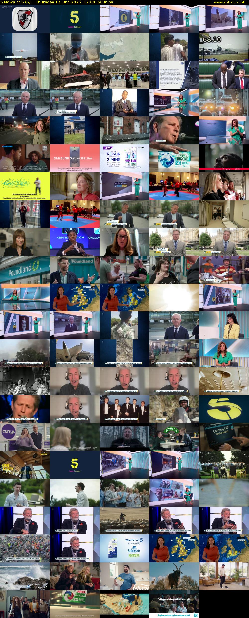 5 News at 5 (5) Thursday 12 June 2025 17:00 - 18:00