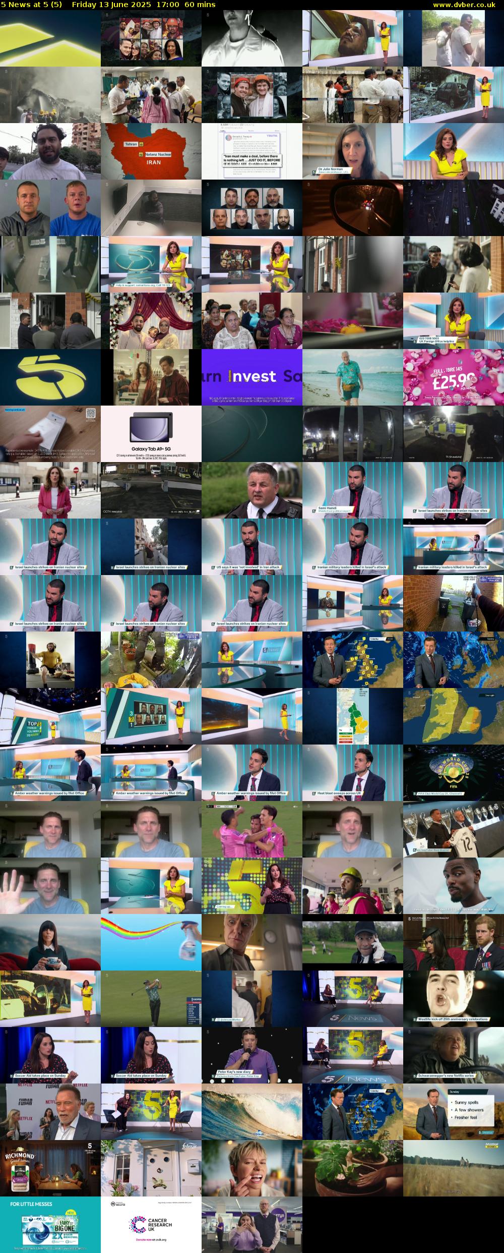 5 News at 5 (5) Friday 13 June 2025 17:00 - 18:00
