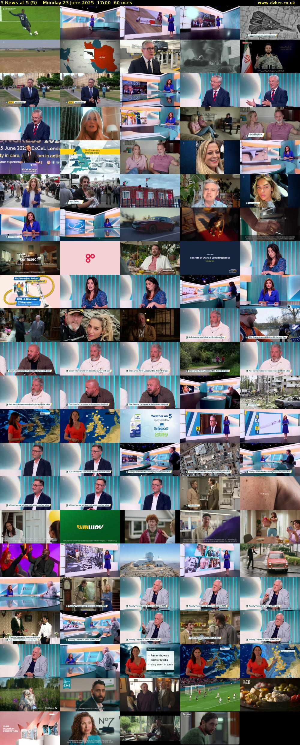 5 News at 5 (5) Monday 23 June 2025 17:00 - 18:00