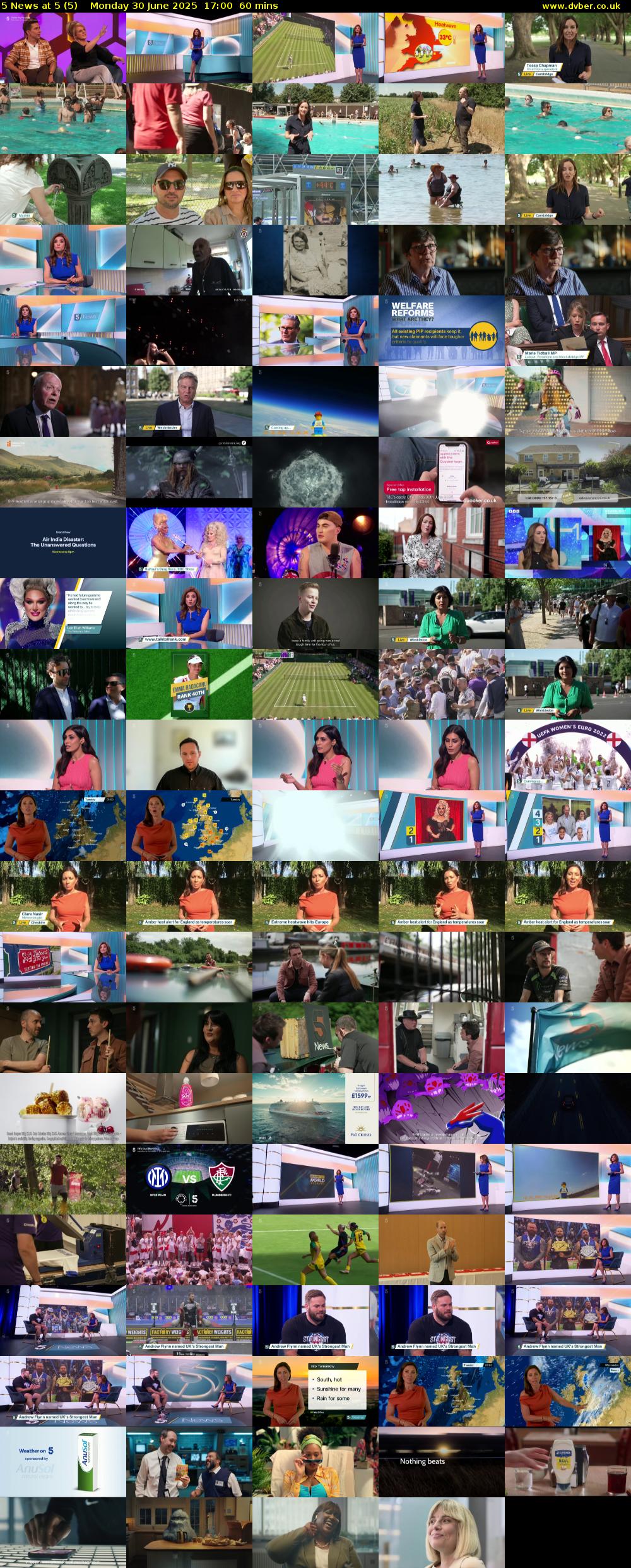 5 News at 5 (5) Monday 30 June 2025 17:00 - 18:00