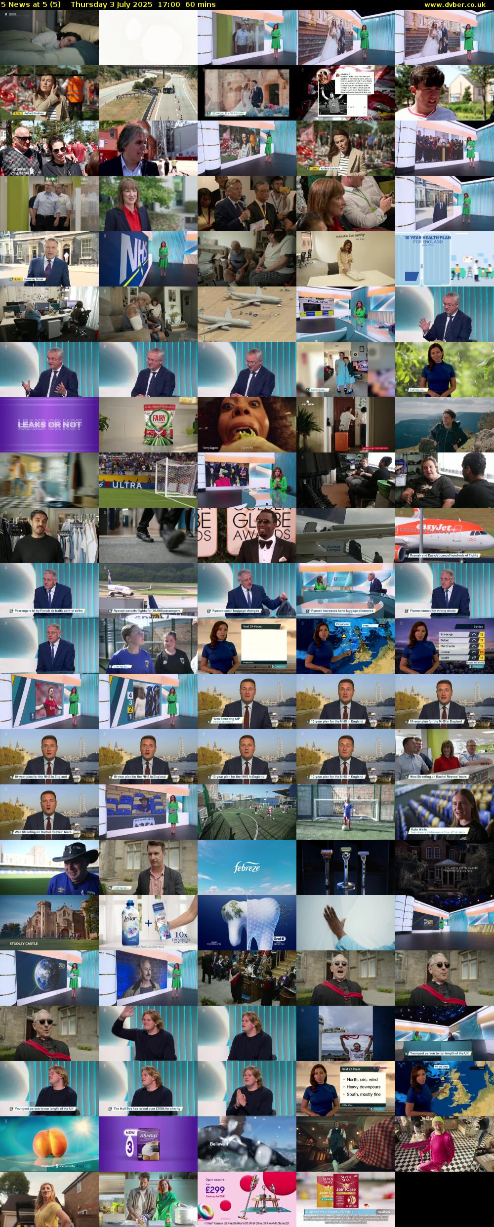 5 News at 5 (5) Thursday 3 July 2025 17:00 - 18:00