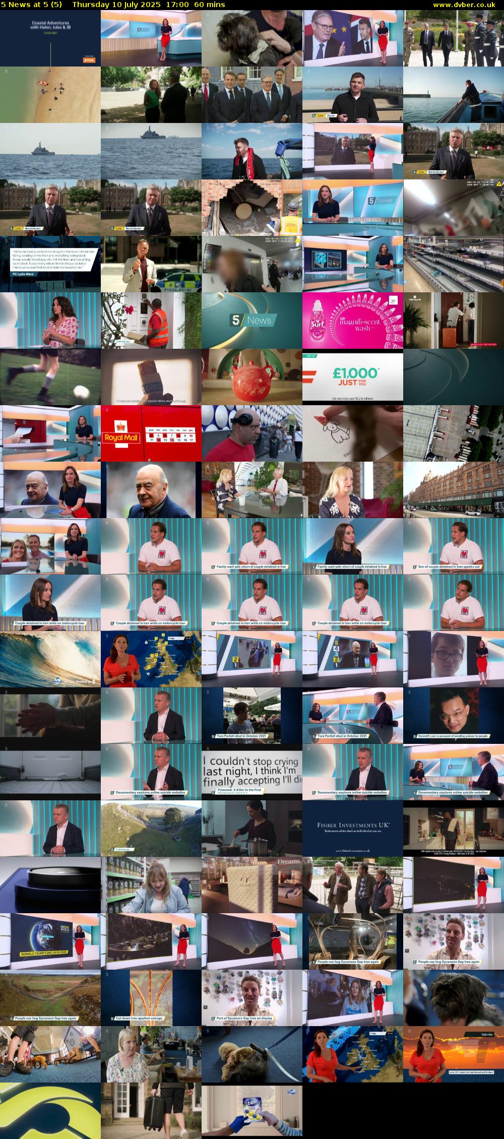 5 News at 5 (5) Thursday 10 July 2025 17:00 - 18:00