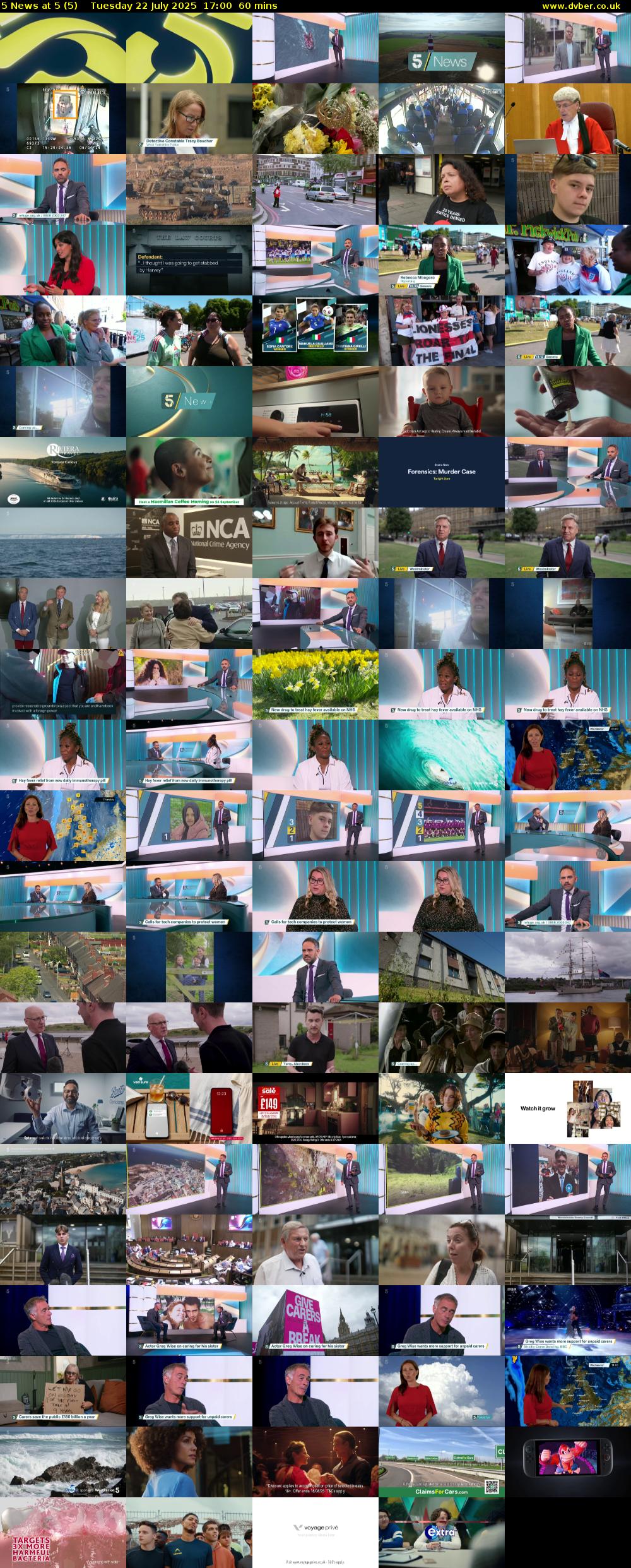 5 News at 5 (5) Tuesday 22 July 2025 17:00 - 18:00