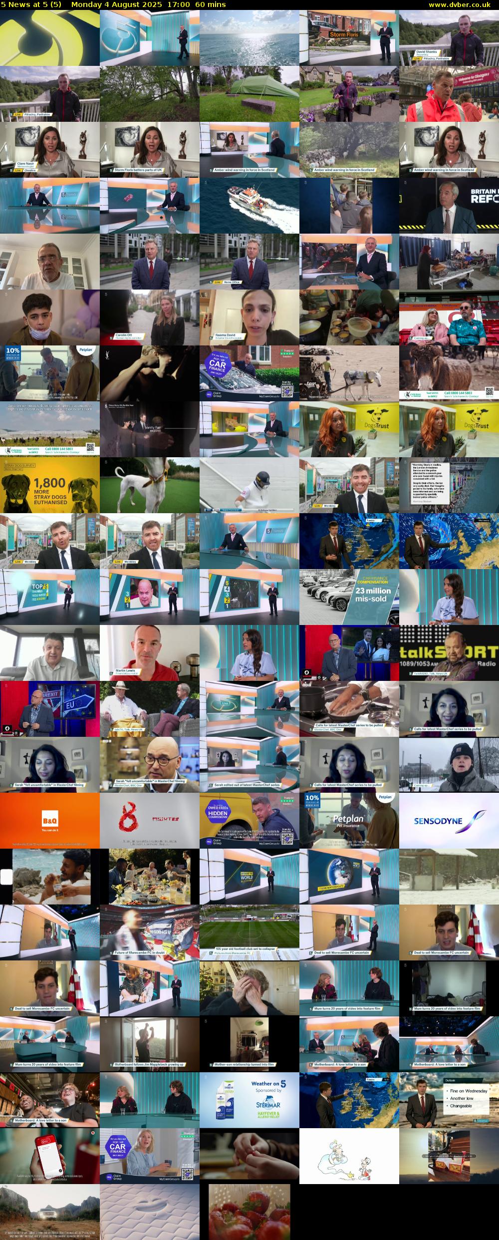 5 News at 5 (5) Monday 4 August 2025 17:00 - 18:00