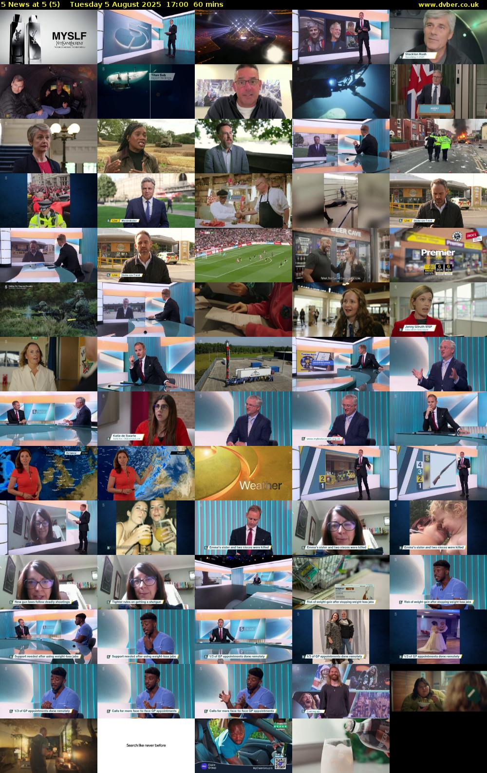 5 News at 5 (5) Tuesday 5 August 2025 17:00 - 18:00