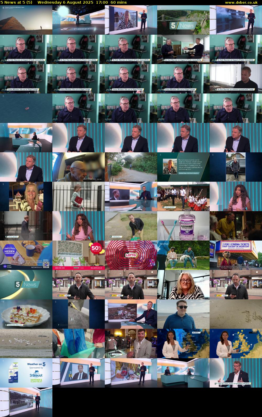 5 News at 5 (5) Wednesday 6 August 2025 17:00 - 18:00