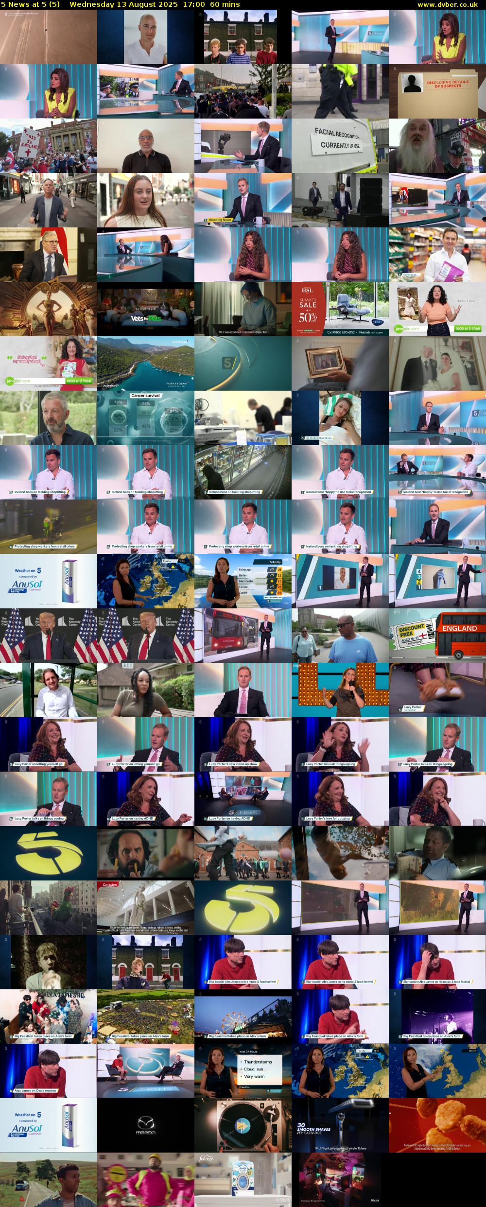 5 News at 5 (5) Wednesday 13 August 2025 17:00 - 18:00